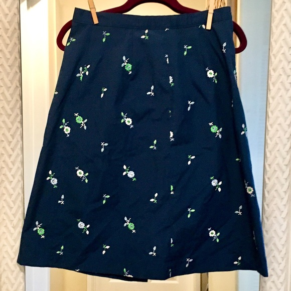 Vintage Gordon of Philadelphia Blue Floral skirt S - Picture 11 of 15